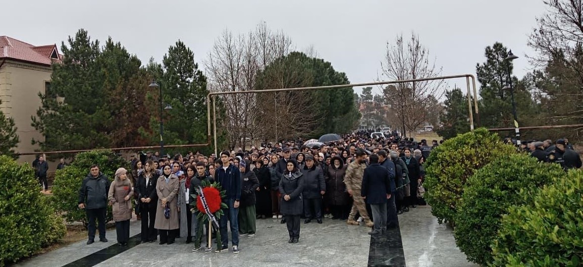 Goranboyda Xocalı soyqırımı qurbanlarının xatirəsi anılıb - FOTOLAR